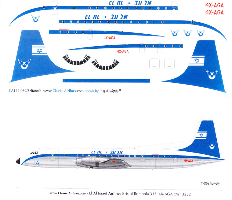 1/144 Scale Decal El Al Britannia