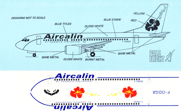 1/144 Scale Decal Air Calin 737-300