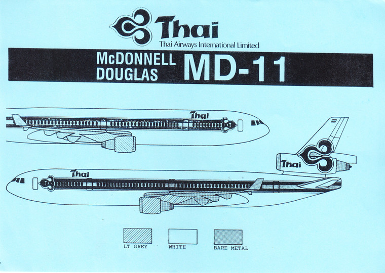1/200 Scale Decal Thai Airways MD-11