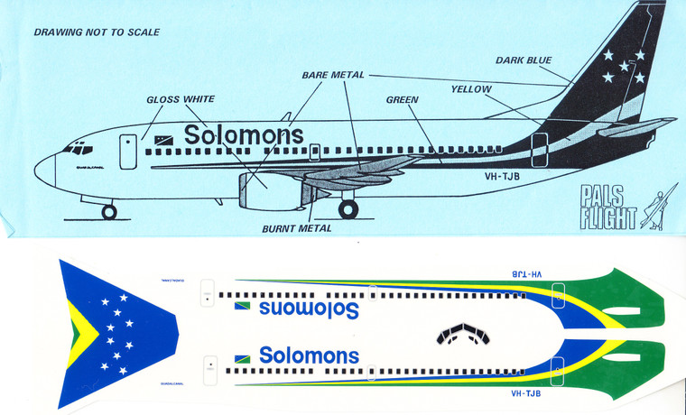 1/200 Scale Decal Solomons Airlines 737-300