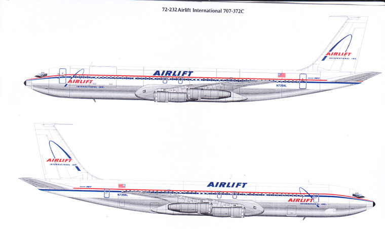 1/72 Scale Decal Airlift International 707-372C