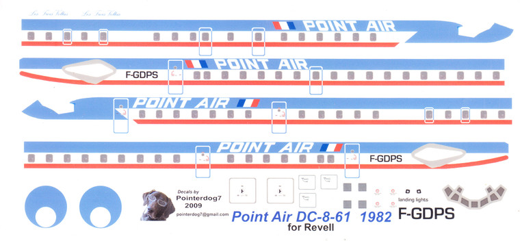 1/144 Scale Decal Point Air DC8-61