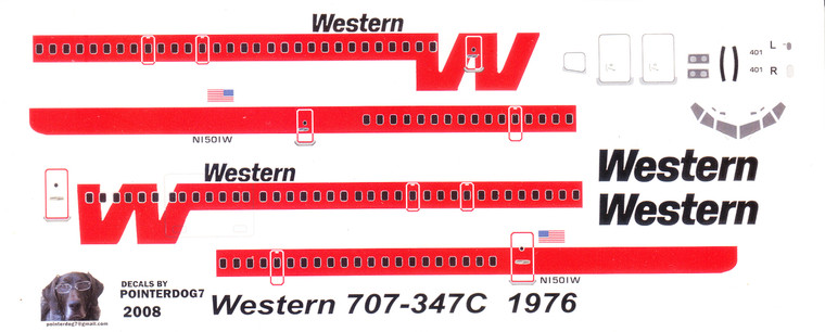 1/144 Scale Decal Western 707-347C