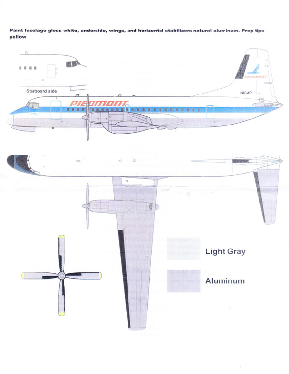 1/144 Scale Decal Piedmont YS-11 1978