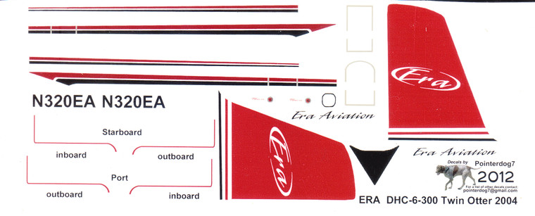 1/72 Scale Decal ERA Aviation DHC-6 Twin Otter