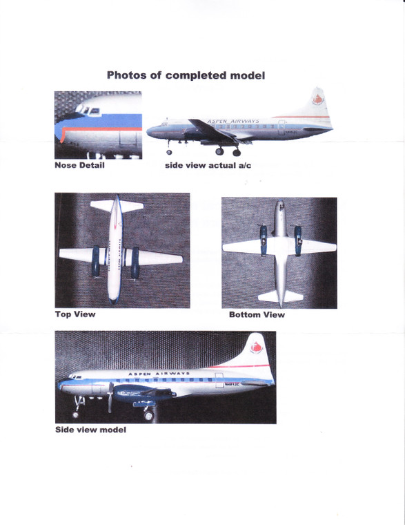 1/144 Scale Decal Aspen Airways Convair 440 1973