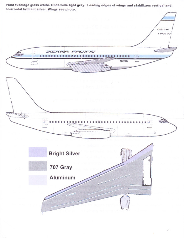 1/144 Scale Decal Sierra Pacific 737-200 2010