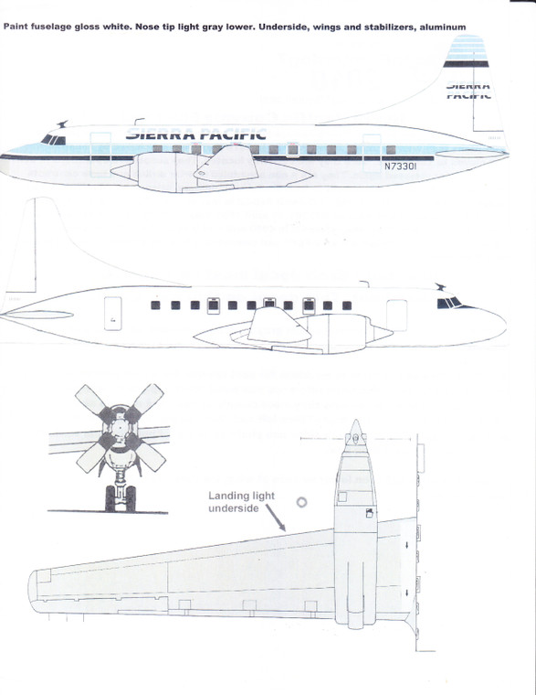 1/144 Scale Decal Sierra Paciric CV-580 1983