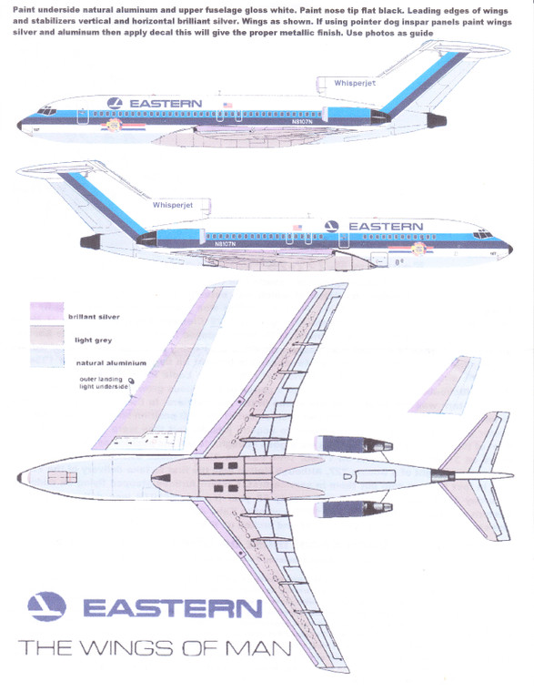 1/144 Scale Decal Eastern 727-100 1976