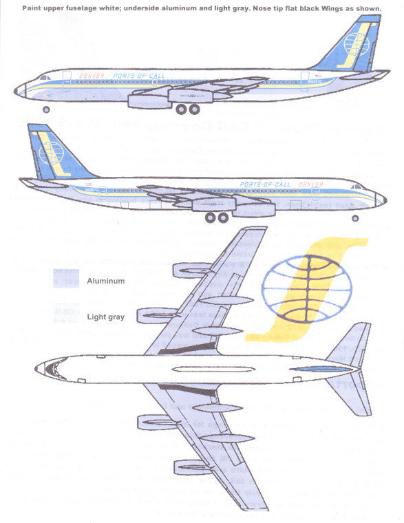 1/144 Scale Decal Ports of Call CV-990 1980