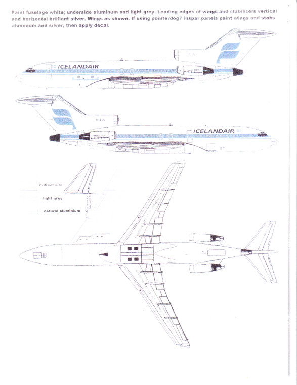 1/144 Scale Decal Icelandair 727-100 1983