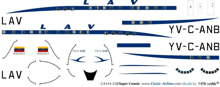 1/144 Scale Decal LAV - Aeropostal Super Constellation