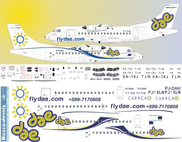 1/144 Scale Decal Dutch Antilles Express ATR-42