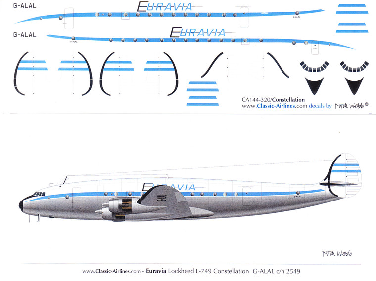 1/144 Scale Decal Euravia 749 Constellation
