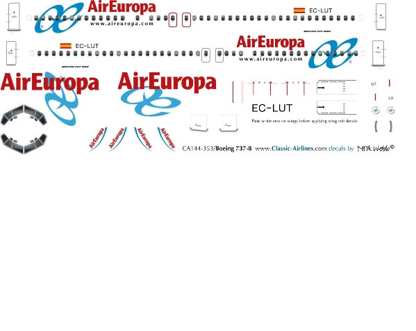 1/144 Scale Decal Air Europa 737-800