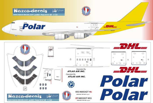 1/144 Scale Decal Polar Air Cargo 747-8F