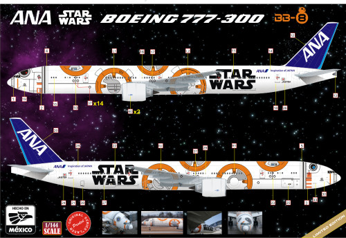 1/144 Scale Decal ANA Star Wars BB8 777 Logojet