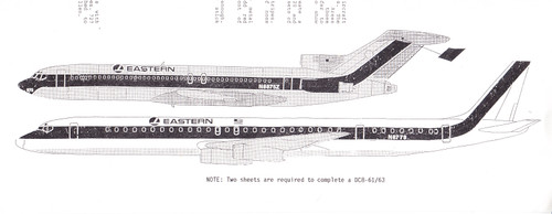 1/200 Scale Decal Eastern 727 / DC-8