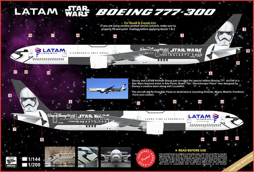 1/200 Scale Decal LATAM 777-300ER Storm Trooper