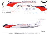 1/144 Scale Decal Braniff International BAC-111