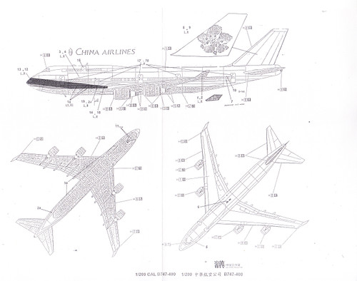 1/200 Scale Decal China Airlines 747-400