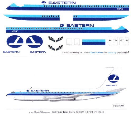 Eastern 720 1/144 Scale Decal Eastern B-720 Experimental