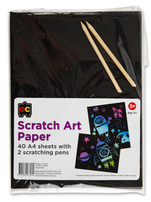 Scratch Art Paper A4 - pack of 40