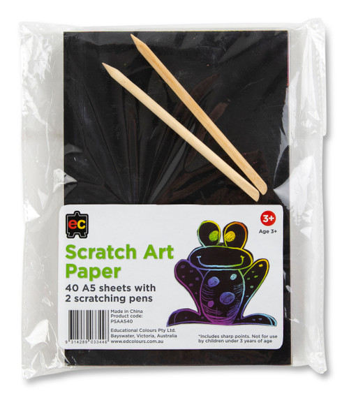 Scratch Art Paper A5 - pack of 40