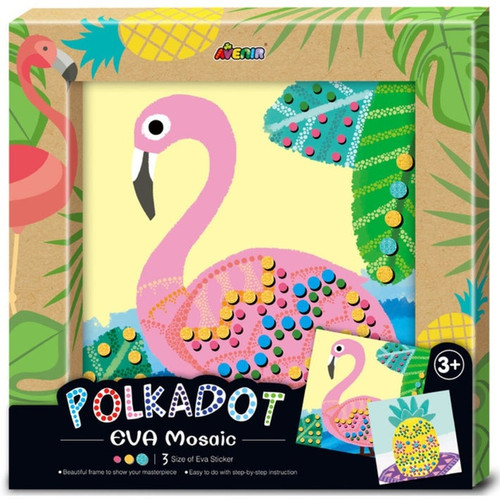 Polkadot EVA Mosaic - Flamingo