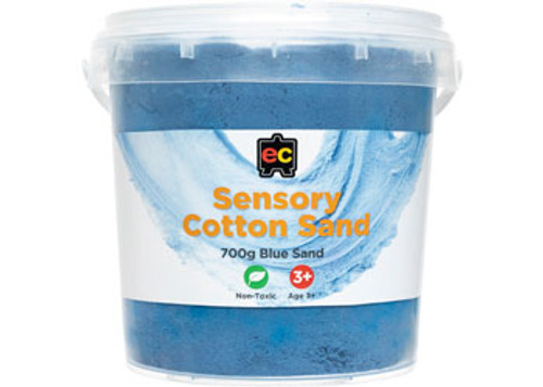 Sensory Cotton Sand - 700g jar - Blue