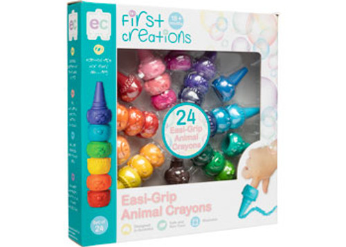 Easi-Grip Animal Crayons - set of 24