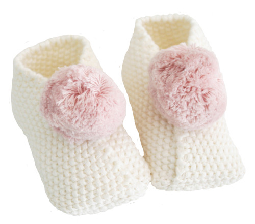 Slippers - Baby Pom Pom - Ivory Pink