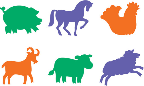 Farmyard Animals Stencils - set of 6