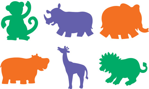 Jungle Animals Stencils - set of 6