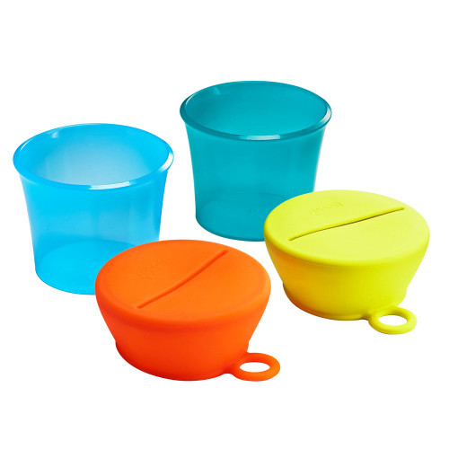Snug snack cups with lids Teal - pack of 2