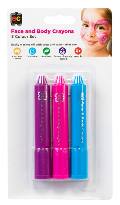 Face and Body Crayons - set of 3