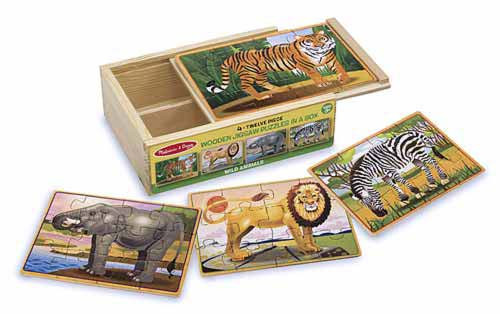 Wild Animal Puzzles in a Box