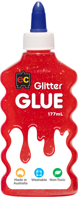 Glitter Glue 177ml - Red
