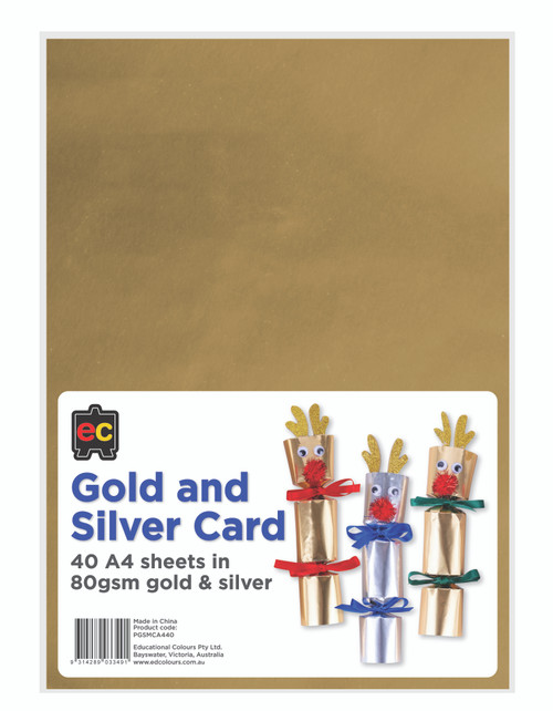 Card Metallic - A4 Gold and Silver - pack of 40