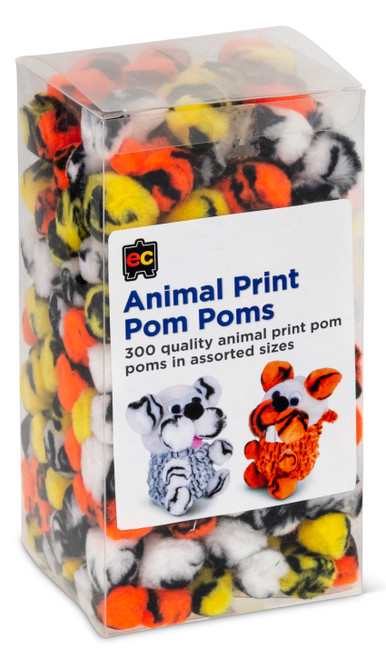 Pom Poms - Animal Print - pack of 300