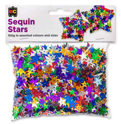 Sequins - Stars Assorted - 150gm