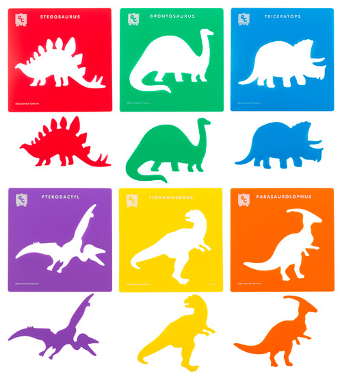 Stencils - Dinosaur - set of 6