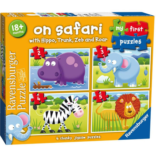 On Safari My First Puzzle - 2, 3, 4 & 5 piece puzzles