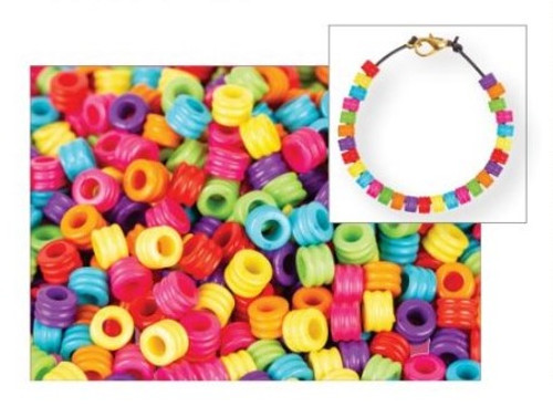 Cylinder Beads - Assorted 100g