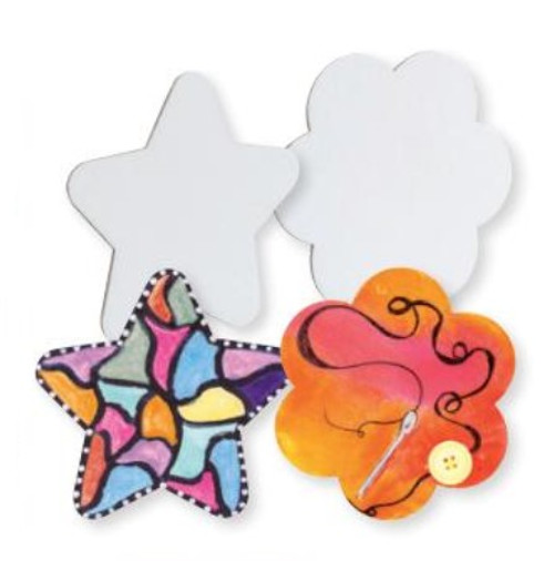 Canvas Board Magnetic 15cm Star - set of 4