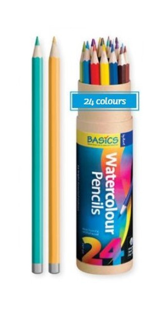 Basics Watercolour Pencils - Assorted set of 24