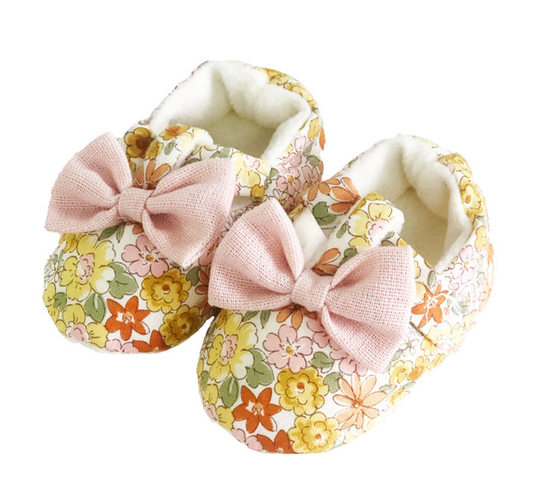 Booties - Bow - Sweet Marigold