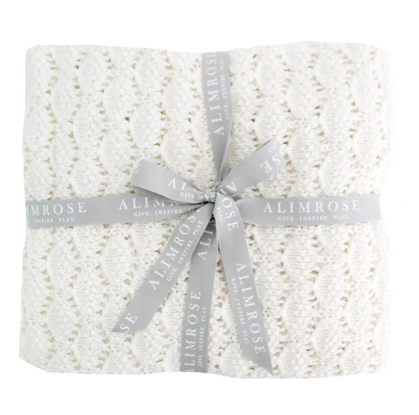 Baby Blanket - Organic Heritage Knit - Ivory