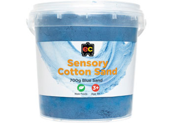 Sensory Cotton Sand - 700g jar - Blue