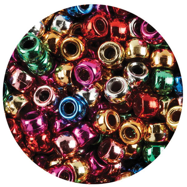 Pony Beads Metallic - Pack of 1000